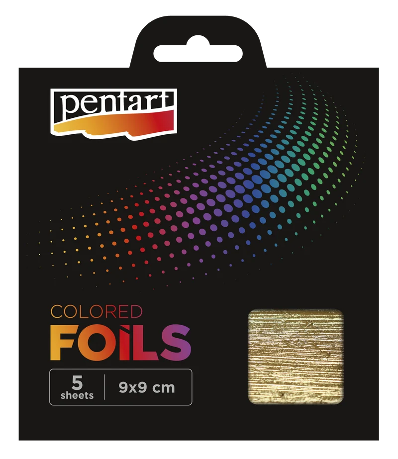 Цветно декоративно фолио Pentart 14 x 14 см – 5 бр.