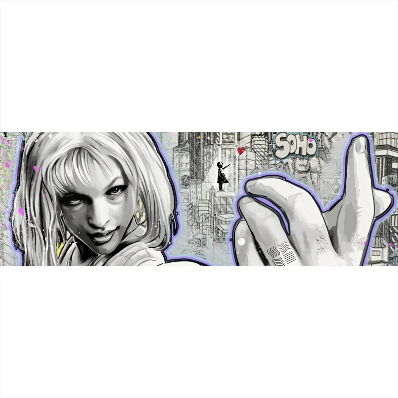 Leinwandbild 5th Element Pop Art Graffiti Panorama