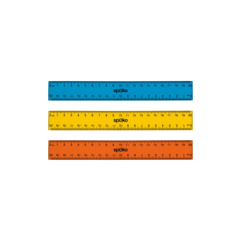 Righello Spoko, 20 cm, colori assortiti