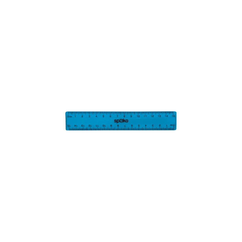 Spoko Flachlineal, 15 cm, Farbmix