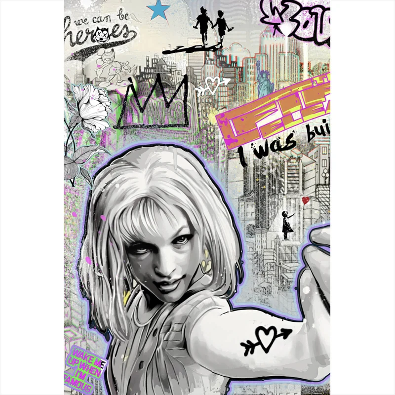 Leinwandbild 5th Element Pop Art Graffiti Hochformat