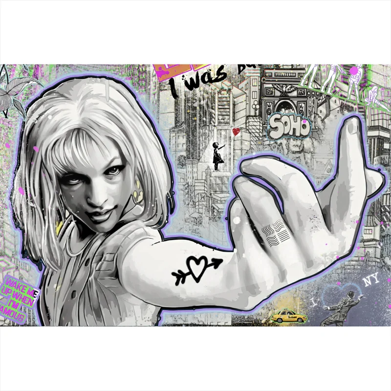 Poster 5th Element Pop Art Graffiti Querformat