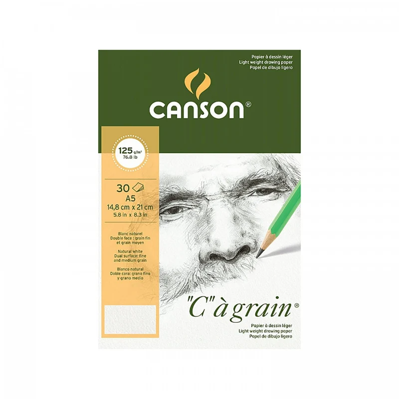 Skizzenbuch CANSON C a grain 125 g/m² A4 - 30 Blatt, Spiralbindung
