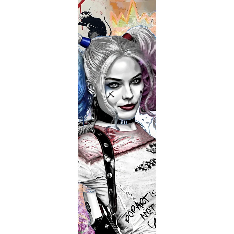 Aluminiumbild Harley mit Panther Pop Art Panorama Hoch