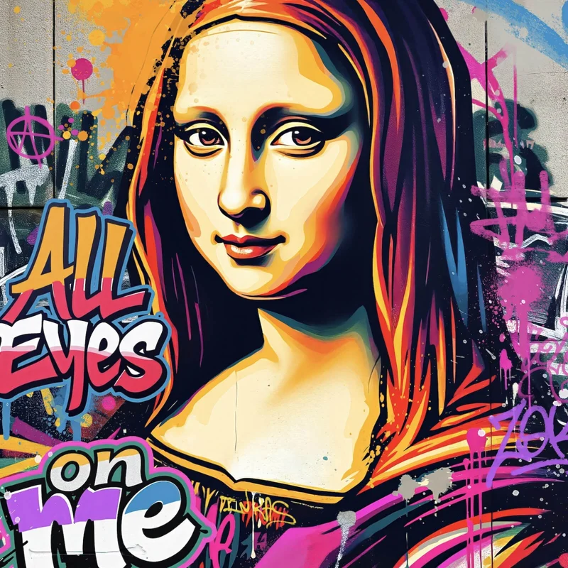 Poster Lisa im modernen Graffiti Still Pop Art Quadrat