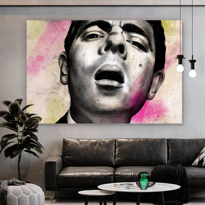 Acrylglasbild Ausdrucksstarke Illustration mit großem WTF Schriftzug Querformat