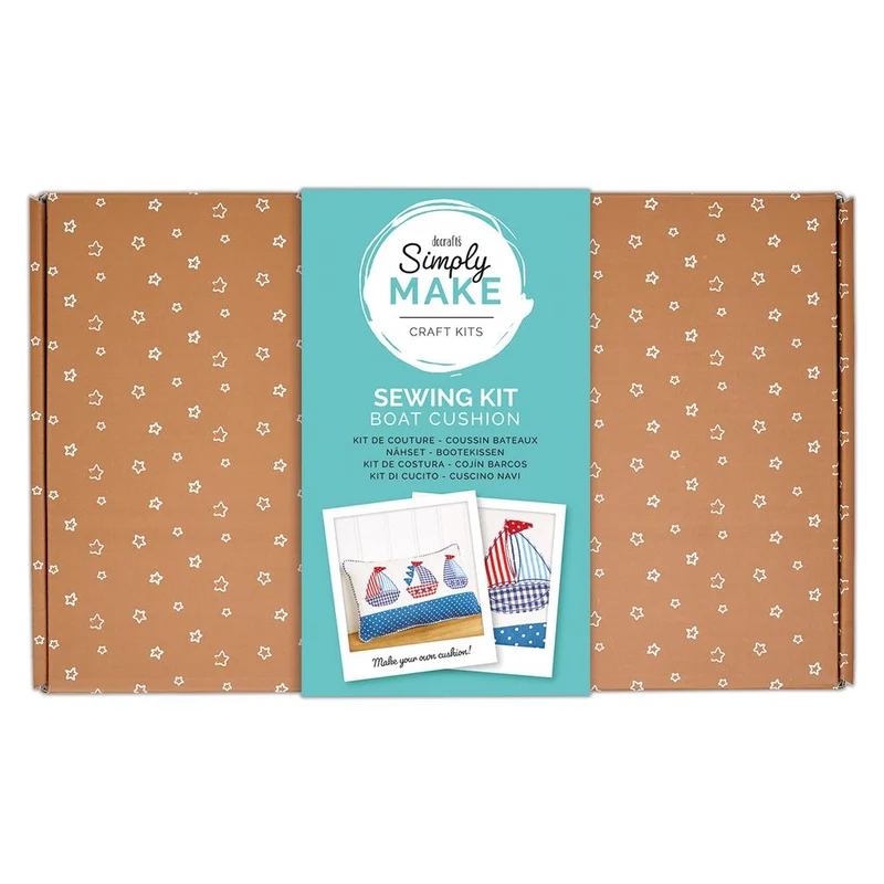 Docrafts kit creativo di cucito per cuscino con motivo barca
