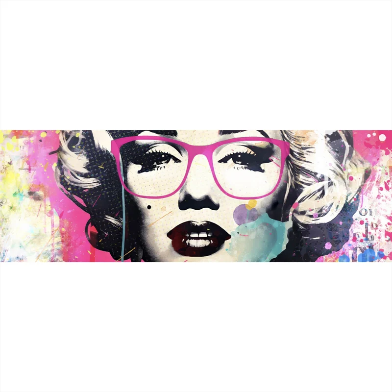 Aluminiumbild Cooles Pop Art Portrait einer Ikone Panorama