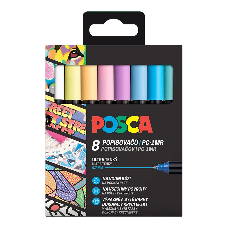 Posca set markerjev v pastelnih barvah (8 kosov)
