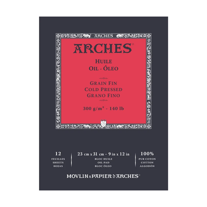 Blok za oljne barve ARCHES Huile CP 300 g/m² 23 x 31 cm - 12 listov