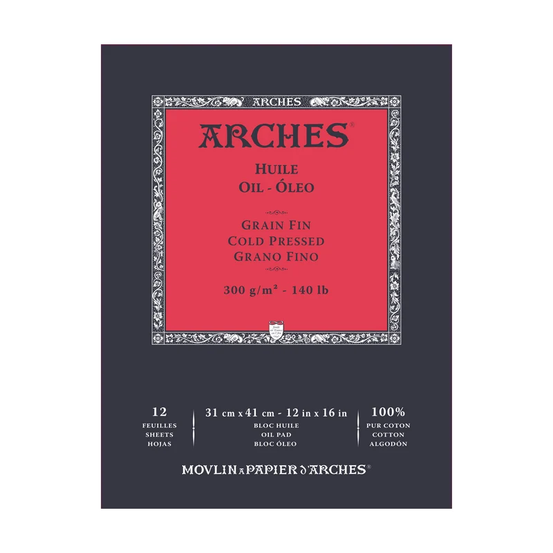 Blok papira za ulje ARCHES Huile CP 300 g/m² 23 x 31 cm - 12 listova
