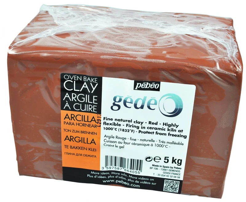 Pebeo Gédéo Töpferton 5 kg Rot