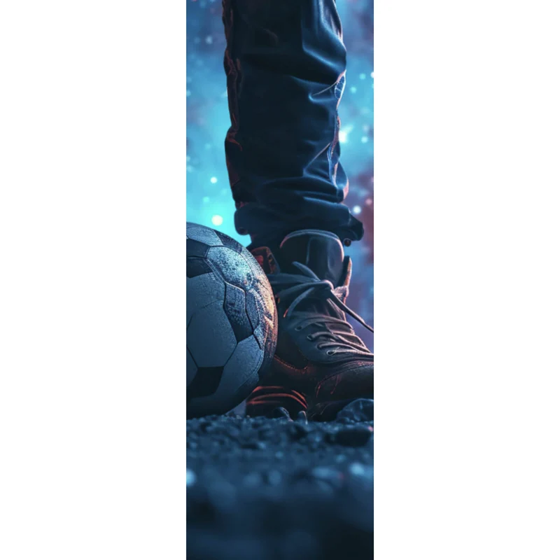 Aluminiumbild gebürstet Magische Aufnahme eines Fußballs Panorama Hoch