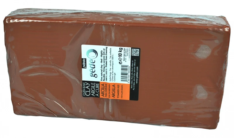 Pebeo Gédéo argilla da vasaio 5 kg rossa