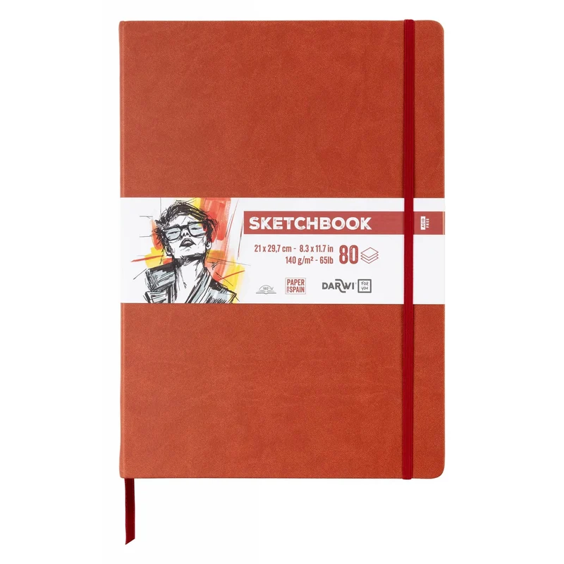 DARWI μπλοκ σχεδίου Terracotta A4 140 g 80 φύλλα