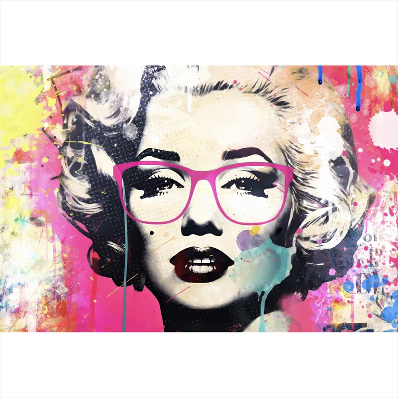 Spannrahmenbild Cooles Pop Art Portrait einer Ikone Querformat