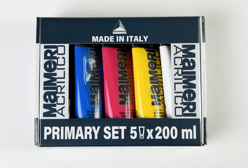 Maimeri Acrilico set akrilnih boja Primary 200 ml