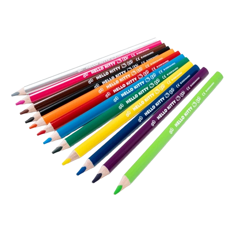 Colorino pastelky trojhranné JUMBO, Hello Kitty, 12 farieb