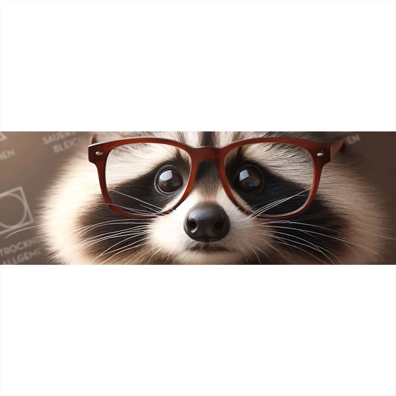 Poster Waschbär liest Zeitung Digital Art Panorama
