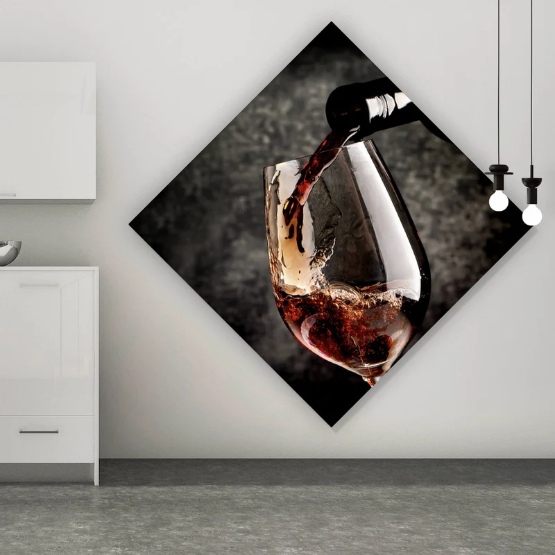 Poster Genussvoller Rotwein Raute