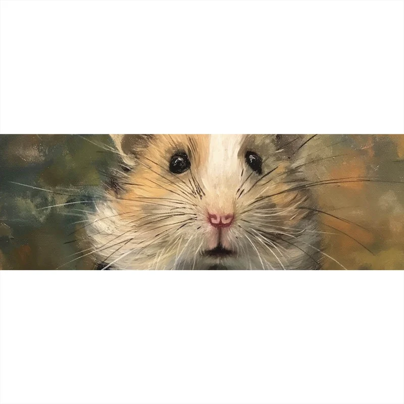 Acrylglasbild Eleganter Hamster in viktorianischer Kleidung kunstvoll gemalt Panorama