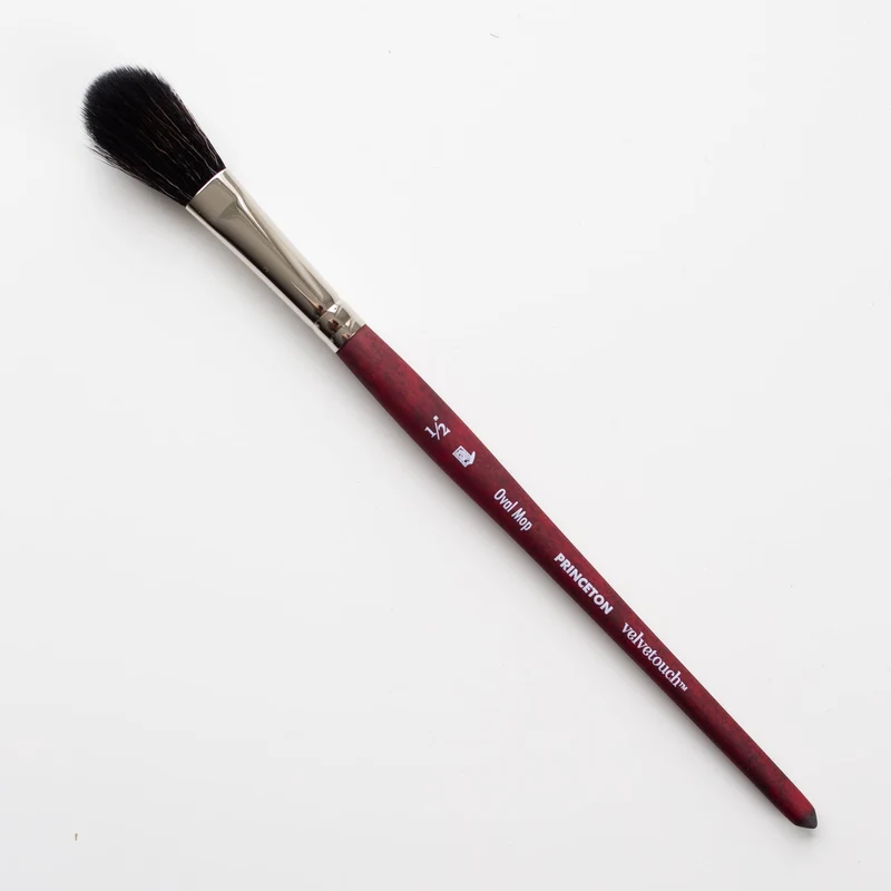 Univerzalni čopič PRINCETON Velvetouch Oval Mop s kratkim ročajem