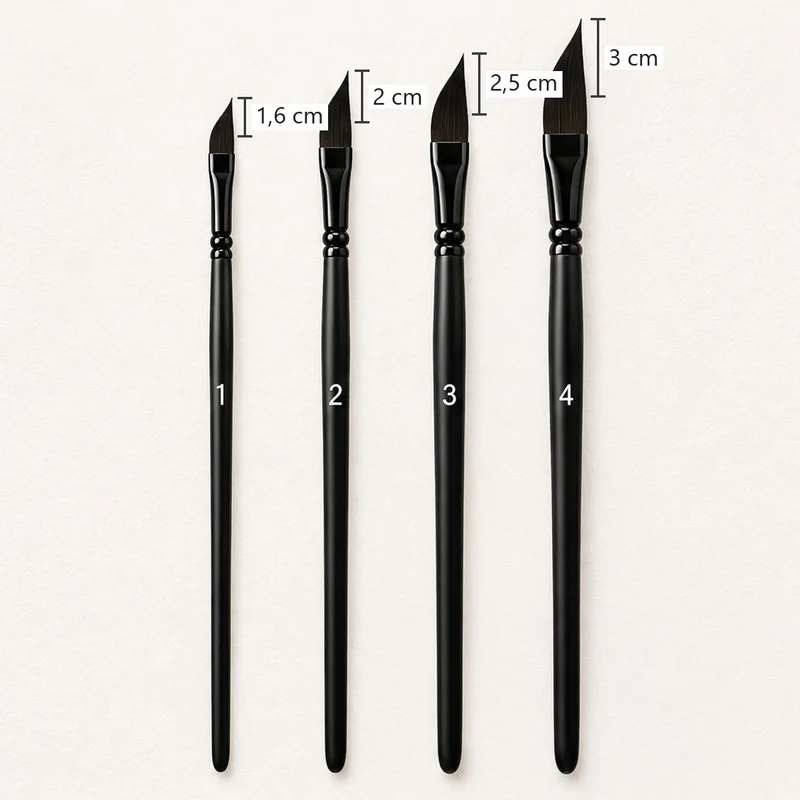 Set kistova za akvarel kosi (mač) 1 – 4 - 4-dijelni set