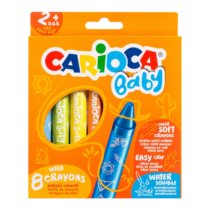 Carioca voskovky Baby Wild 2+, 8 ks
