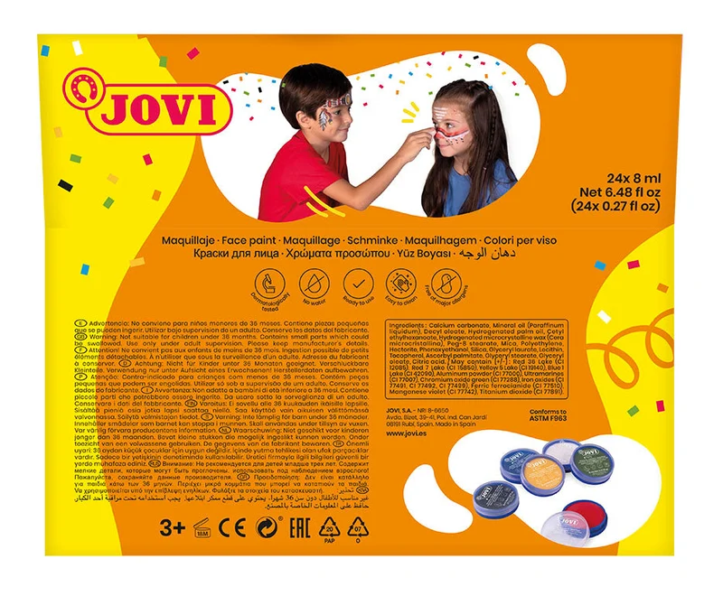 JOVI farby na tvár v stojane 24 x 8 ml