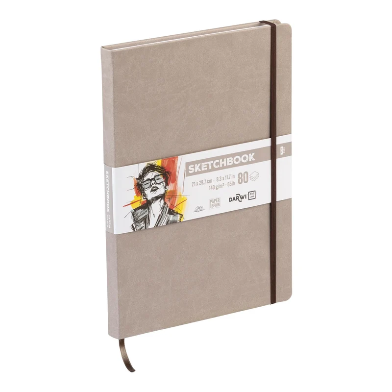 Skicirka DARWI Taupe A4 140 g 80 listov