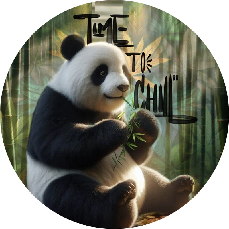 Aluminiumbild Pandabär Time to chill Kreis