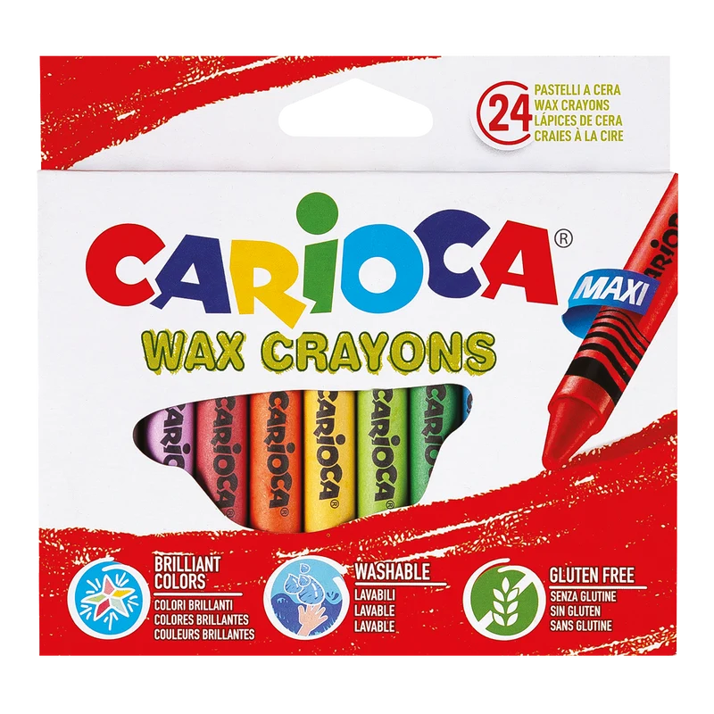Κηρομπογιές Carioca Maxi, 24 τμχ