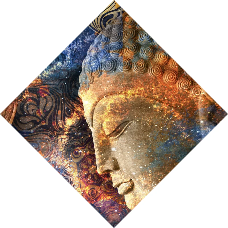 Acrylglasbild Magische Buddhas Raute