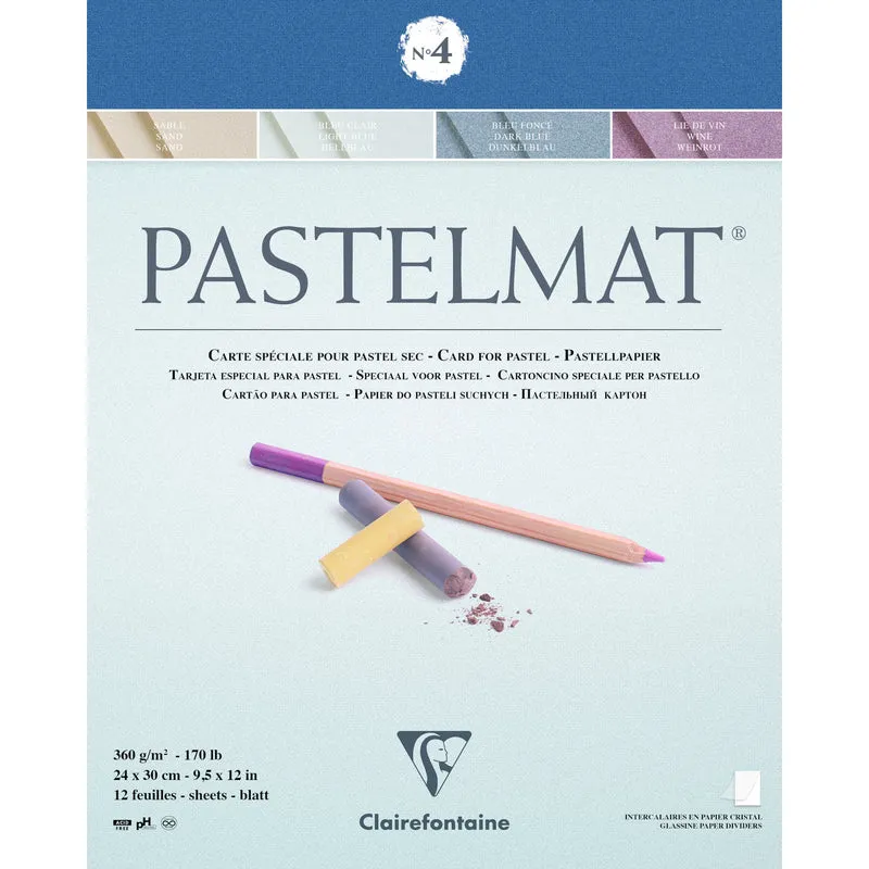 Clairefontaine Pastelmat blok br. 360 g 12L x 30 cm lijepljeni