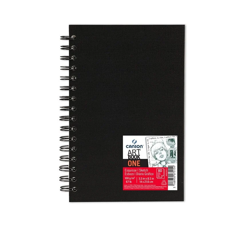 Canson Art Book One blok za skiciranje 100 g 80 listova 21,6 x 27,9 cm spiralni uvez