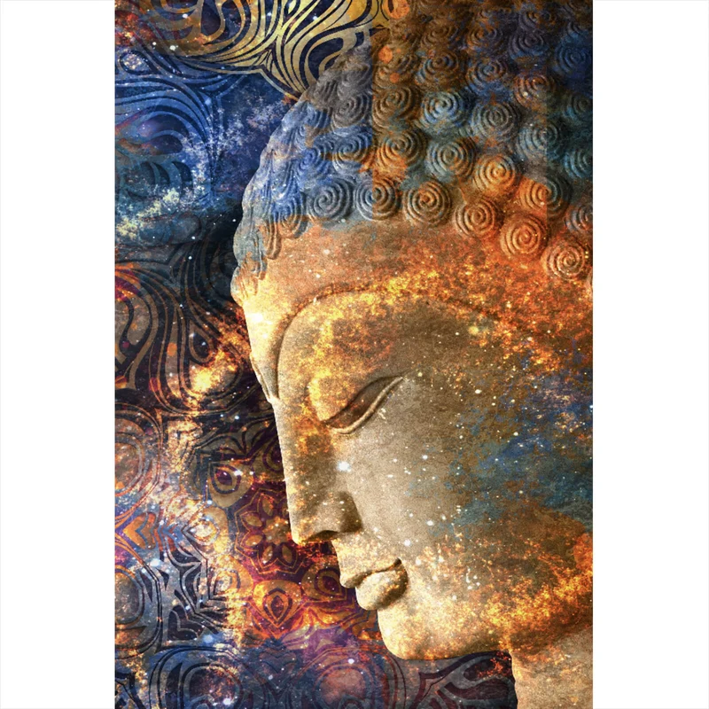 Spannrahmenbild Magische Buddhas Hochformat