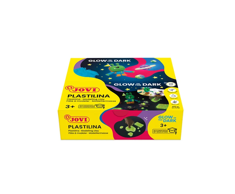 JOVI prirodni plastelin koji svijetli u mraku 18 x 50 g