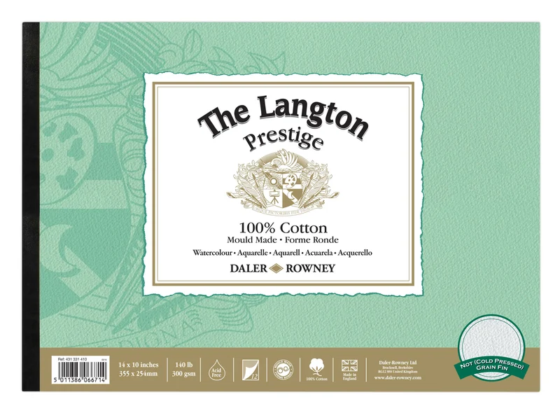 Akvarelni blok DALER ROWNEY The Langton Prestige 300 g/m² – 12 listov