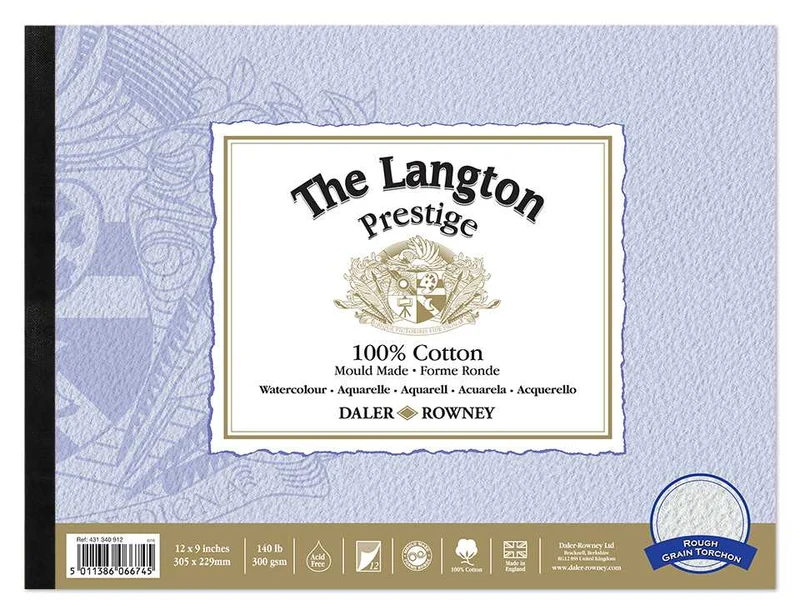 Akvarelni blok DALER ROWNEY The Langton Prestige 300 g/m² – 12 listov