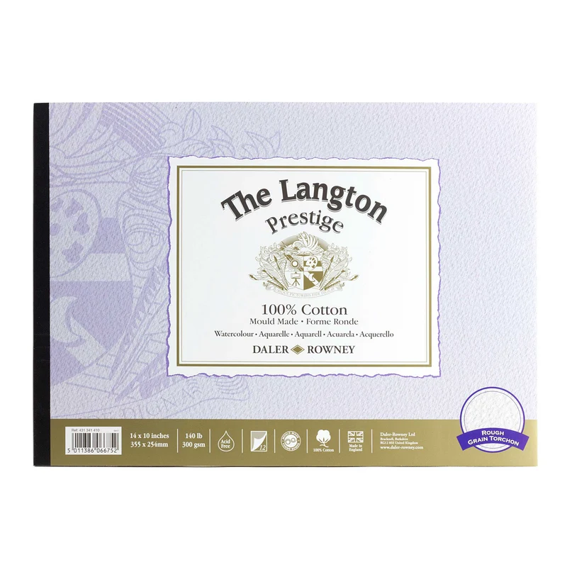 DALER ROWNEY Aquarellblock The Langton Prestige 300 g/m² – 12 Blatt