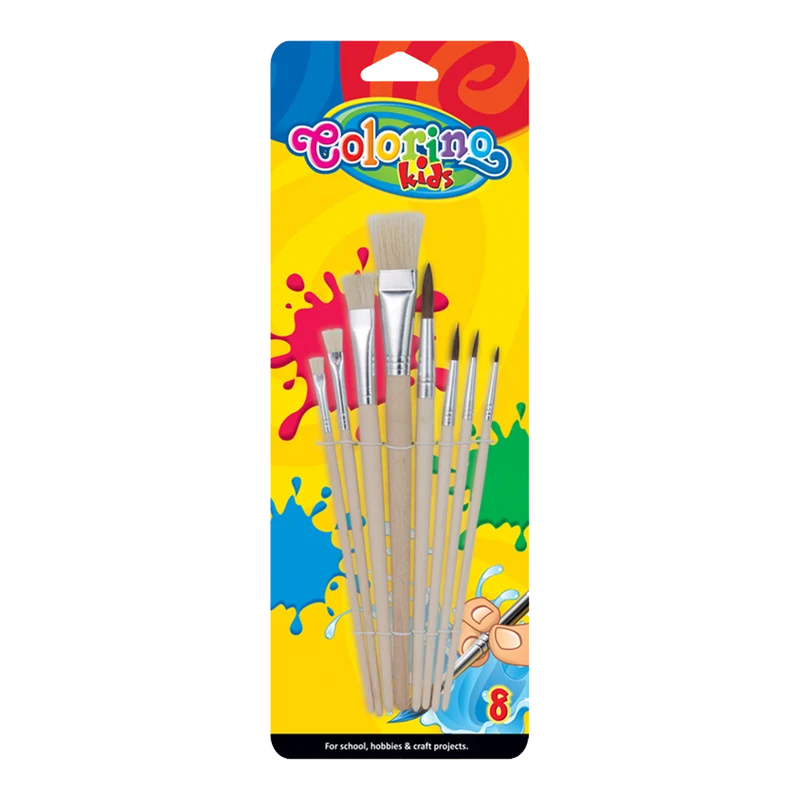 Colorino súprava štetcov - ploché a okrúhle, 8 ks