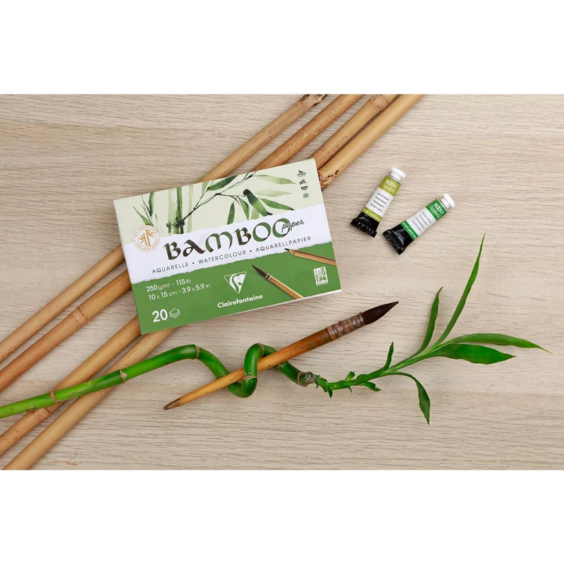 Μπλοκ ακουαρέλας CLAIREFONTAINE Bamboo CP 250 g/m² – 20 φύλλα