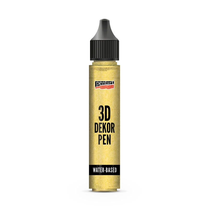 Pentart 3D Decor Pen Glitzer-3D-Stift - Gold, 30 ml