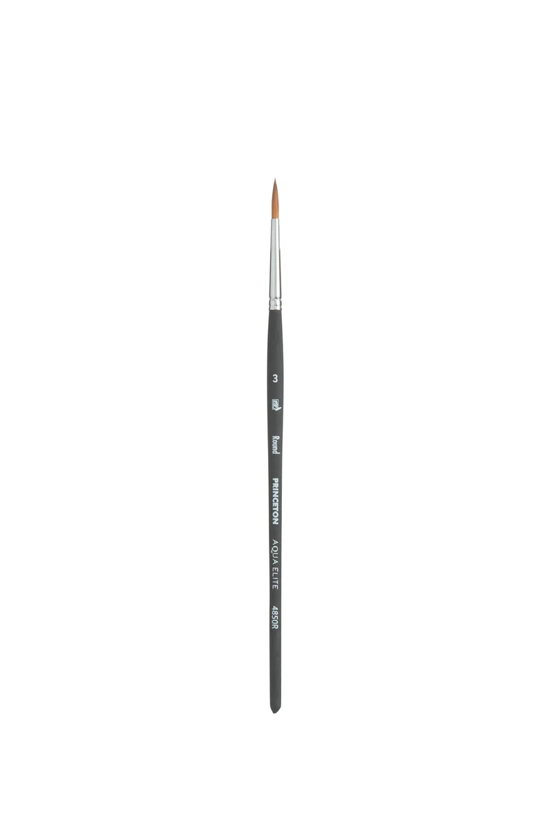 PRINCETON Aqua Elite Aquarellpinsel Rund Synthetik Kolinsky Rotmarder