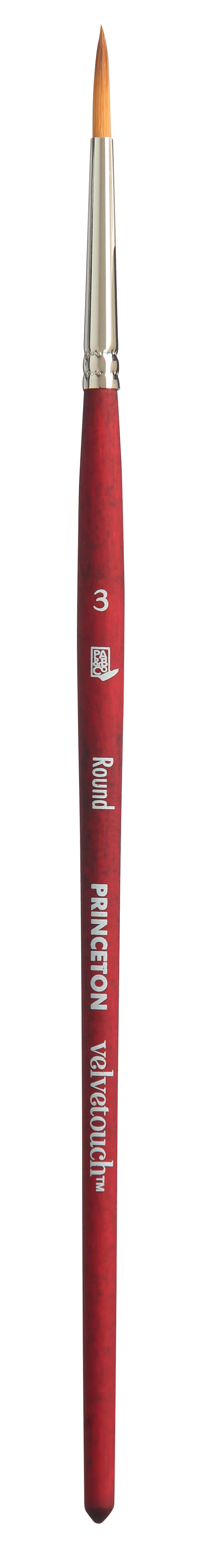 PRINCETON Velvetouch Universeller Rundpinsel mit kurzem Stiel