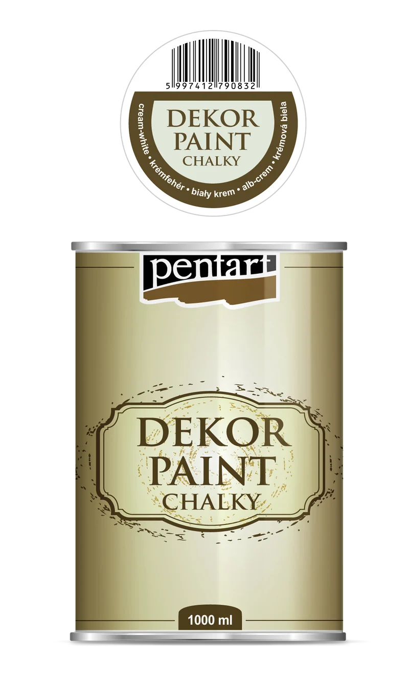 Тебеширена декоративна боя Pentart Chalky 1000 ml