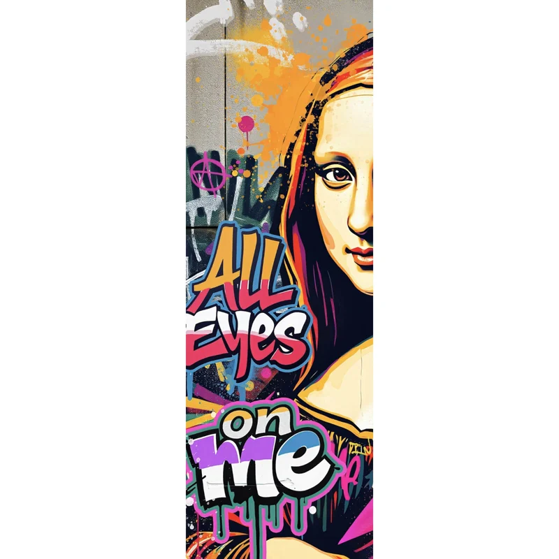Spannrahmenbild Lisa im modernen Graffiti Still Pop Art Panorama Hoch