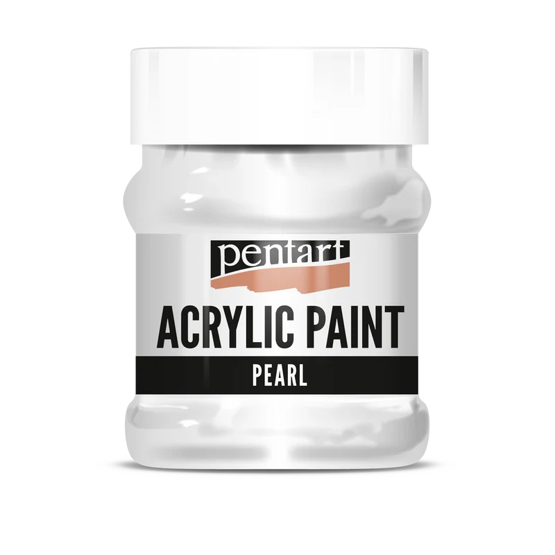 Perleťová akrylová farba Pentart 230 ml - biela