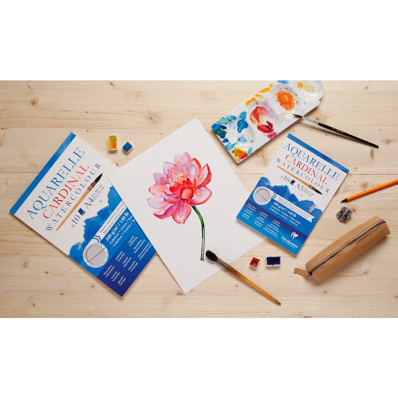 Aquarellblock CLAIREFONTAINE Cardinal 300 g/m² – 10 Blatt