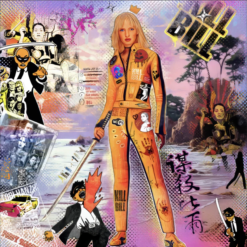 Spannrahmenbild Bunte Comic Collage Bill Pop Art Quadrat